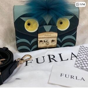 Furla Jungle Owl Metropolis Mini Bag Ltd Ed